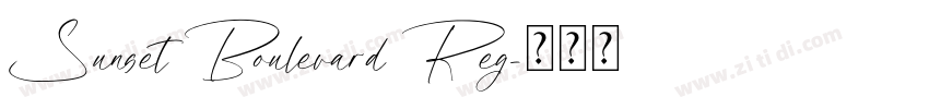 Sunset Boulevard Reg字体转换